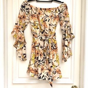 Lulus Flowy & Flowery Mini Dress